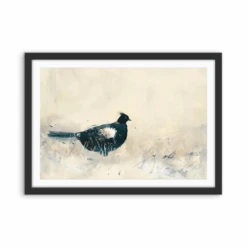 Lonely Birdie - Vintage Blackbird Stretched Canvas Or Wall Art Print(Lonely Birdie Vintage Blackbird Stretched Canvas Or Wall Art Print) -Heart Wall Art Store 0 Black Frame Landscape.psd 10 656f9ccc dba5 43e1 955b 1bbf1c457722