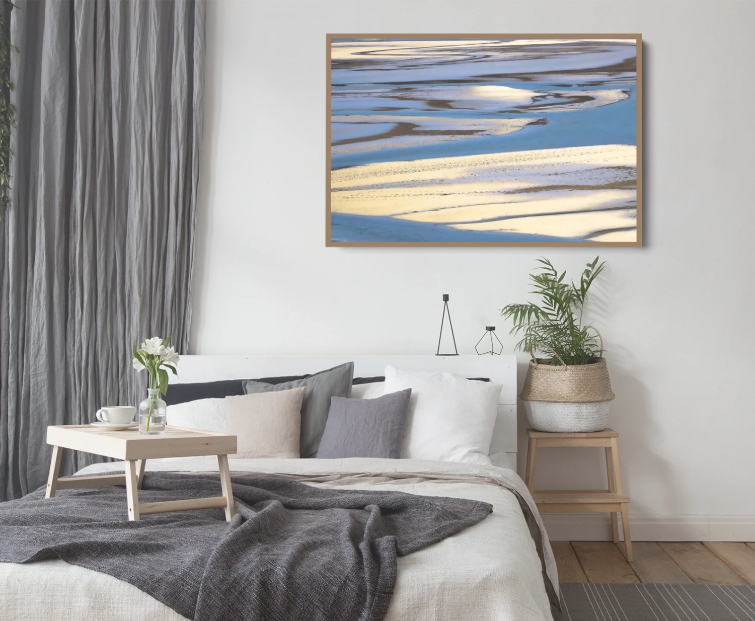 Sandbar- Blue Beach Landscape, Stretched Canvas Or Wall Art Print(Mws_apo_1_g2_riverine Blue Beach Landscape Stretched Canvas Or Wall Art Print) 1 Sandbar- Blue Beach Landscape, Stretched Canvas Or Wall Art Print(Mws_apo_1_g2_riverine Blue Beach Landscape Stretched Canvas Or Wall Art Print)