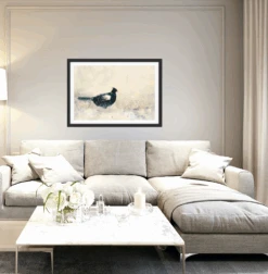 Lonely Birdie - Vintage Blackbird Stretched Canvas Or Wall Art Print(Lonely Birdie Vintage Blackbird Stretched Canvas Or Wall Art Print) -Heart Wall Art Store 0 Interior 4.psd 03