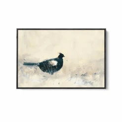 Lonely Birdie - Vintage Blackbird Stretched Canvas Or Wall Art Print(Lonely Birdie Vintage Blackbird Stretched Canvas Or Wall Art Print) -Heart Wall Art Store 0 Landscape Stretched Canvas BLACK.psd 06 31b258c9 1928 4fb9 9f71 b736351c848f