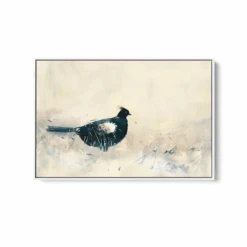 Lonely Birdie - Vintage Blackbird Stretched Canvas Or Wall Art Print(Lonely Birdie Vintage Blackbird Stretched Canvas Or Wall Art Print) -Heart Wall Art Store 0 Landscape Stretched Canvas WHITE.psd 05 be6790d6 7418 4ca3 ad69 e0d0525863b9