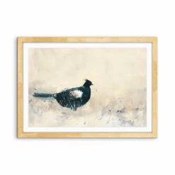 Lonely Birdie - Vintage Blackbird Stretched Canvas Or Wall Art Print(Lonely Birdie Vintage Blackbird Stretched Canvas Or Wall Art Print) -Heart Wall Art Store 0 Oak Frame Landscape.psd 09 649e444c 8f1e 4a6c ad62 7602068cde5c