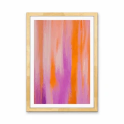 Purple Aura - Abstract Colour Stretched Canvas Or Wall Art Print(Purple Orange Aura Abstract Colour Stretched Canvas Or Wall Art Print) -Heart Wall Art Store 0 Oak Frame Mockup.psd 09 1 0f40214a d6a7 417e 94b0 ab5462d44eec