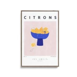 Lemons Ivy By Green Illustrations - Stretched Canvas Print Or Framed Fine Art Print - Artwork(Lemons Ivy By Green Illustrations Stretched Canvas Print Or Framed Fine Art Print Artwork 350736781)