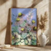 Echinacea Blue Sky - Stretched Canvas, Poster Or Fine Art Print(Echinacea Blue Sky Stretched Canvas Poster Or Fine Art Print)