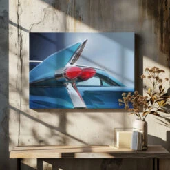 American Classic Car Sedan Deville 1959 Rear - Square Stretched Canvas, Poster Or Fine Art Print(American Classic Car Sedan Deville 1959 Rear Square Stretched Canvas Poster Or Fine Art Print)