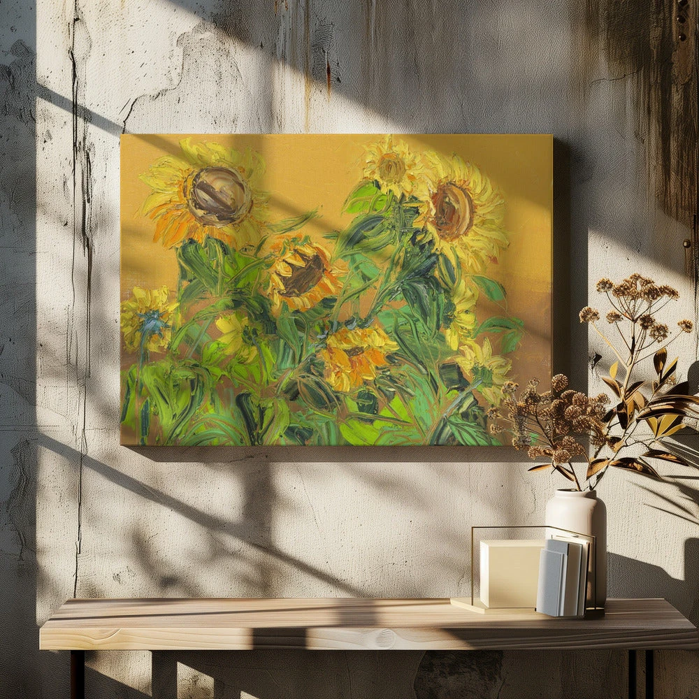 Sunflowers - Square Stretched Canvas, Poster Or Fine Art Print(Sunflowers Square Stretched Canvas Poster Or Fine Art Print 2) 1 Sunflowers - Square Stretched Canvas, Poster Or Fine Art Print(Sunflowers Square Stretched Canvas Poster Or Fine Art Print 2)