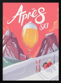 Apés Ski - Stretched Canvas, Poster Or Fine Art Print(Apes Ski Stretched Canvas Poster Or Fine Art Print)