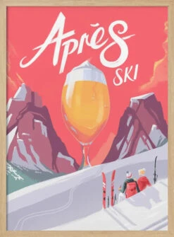 Apés Ski - Stretched Canvas, Poster Or Fine Art Print(Apes Ski Stretched Canvas Poster Or Fine Art Print) -Heart Wall Art Store Apes Ski Stretched Canvas Poster or Fine Art Print I Heart Wall Art 44414898
