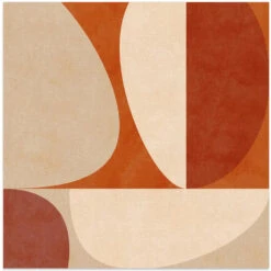 Autumn Mid Century Earthy3 - Square Stretched Canvas, Poster Or Fine Art Print(Mws_apo_1_autumn Mid Century Earthy3 Square Stretched Canvas Poster Or Fine Art Print)