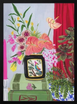 Bird Vase By Sarah Gesek- Stretched Canvas, Poster Or Fine Art Print(Bird Vase Stretched Canvas Poster Or Fine Art Print) -Heart Wall Art Store Bird Vase Stretched Canvas Poster or Fine Art Print I Heart Wall Art 41752056