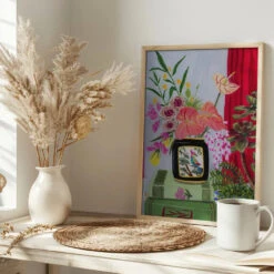 Bird Vase By Sarah Gesek- Stretched Canvas, Poster Or Fine Art Print(Bird Vase Stretched Canvas Poster Or Fine Art Print) -Heart Wall Art Store Bird Vase Stretched Canvas Poster or Fine Art Print I Heart Wall Art 41752227