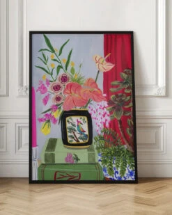 Bird Vase By Sarah Gesek- Stretched Canvas, Poster Or Fine Art Print(Bird Vase Stretched Canvas Poster Or Fine Art Print) -Heart Wall Art Store Bird Vase Stretched Canvas Poster or Fine Art Print I Heart Wall Art 41752354