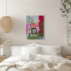 Bird Vase By Sarah Gesek- Stretched Canvas, Poster Or Fine Art Print(Bird Vase Stretched Canvas Poster Or Fine Art Print) -Heart Wall Art Store Bird Vase Stretched Canvas Poster or Fine Art Print I Heart Wall Art 41752861