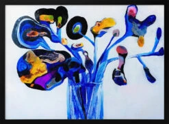 Blue Flowers - Stretched Canvas, Poster Or Fine Art Print(Blue Flowers Stretched Canvas Poster Or Fine Art Print)