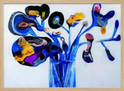 Blue Flowers - Stretched Canvas, Poster Or Fine Art Print(Blue Flowers Stretched Canvas Poster Or Fine Art Print) -Heart Wall Art Store Blue Flowers Stretched Canvas Poster or Fine Art Print I Heart Wall Art 43143121