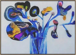 Blue Flowers - Stretched Canvas, Poster Or Fine Art Print(Blue Flowers Stretched Canvas Poster Or Fine Art Print) -Heart Wall Art Store Blue Flowers Stretched Canvas Poster or Fine Art Print I Heart Wall Art 43143925