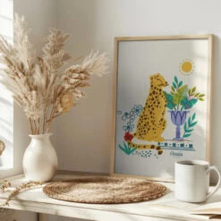 Bohemian Cheetah - Stretched Canvas, Poster Or Fine Art Print(Bohemian Cheetah Stretched Canvas Poster Or Fine Art Print) -Heart Wall Art Store Bohemian Cheetah Stretched Canvas Poster or Fine Art Print I Heart Wall Art 46502889