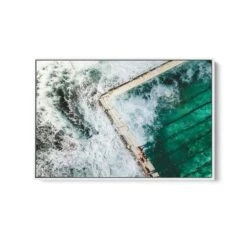 Bondi Swimmers - Ocean Swimming Photographic Stretched Canvas Print Or Framed Fine Art Print(Bondi Swimmers Ocean Swimming Photographic Stretched Canvas Print Or Framed Fine Art Print 371458006) -Heart Wall Art Store Bondi Swimmers Ocean Swimming Photographic Stretched Canvas Print or Framed Fine Art Print I Heart Wall Art Australia 40372942