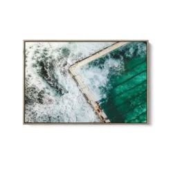 Bondi Swimmers - Ocean Swimming Photographic Stretched Canvas Print Or Framed Fine Art Print(Bondi Swimmers Ocean Swimming Photographic Stretched Canvas Print Or Framed Fine Art Print 371458006) -Heart Wall Art Store Bondi Swimmers Ocean Swimming Photographic Stretched Canvas Print or Framed Fine Art Print I Heart Wall Art Australia 40373134