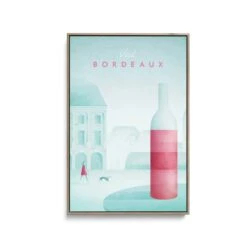 Bordeaux By Henry Rivers - Stretched Canvas Print Or Framed Fine Art Print - Artwork- Vintage Inspired Travel Poster(Bordeaux By Henry Rivers Stretched Canvas Print Or Framed Fine Art Print Artwork Vintage Inspired Travel Poster 354213748)