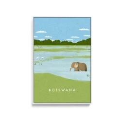 Botswana By Henry Rivers - Stretched Canvas Print Or Framed Fine Art Print - Artwork- Vintage Inspired Travel Poster(Botswana By Henry Rivers Stretched Canvas Print Or Framed Fine Art Print Artwork Vintage Inspired Travel Poster 354213749) -Heart Wall Art Store Botswana by Henry Rivers Stretched Canvas Print or Framed Fine Art Print Artwork Vintage Inspired Travel Poster I Heart Wall Art Australia 1694666892514