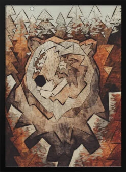 Brown Forest Bear - Stretched Canvas, Poster Or Fine Art Print(Brown Forest Bear Stretched Canvas Poster Or Fine Art Print)