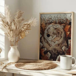 Brown Forest Bear - Stretched Canvas, Poster Or Fine Art Print(Brown Forest Bear Stretched Canvas Poster Or Fine Art Print) -Heart Wall Art Store Brown Forest Bear Stretched Canvas Poster or Fine Art Print I Heart Wall Art 45746619