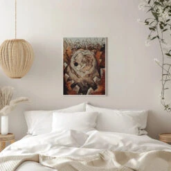 Brown Forest Bear - Stretched Canvas, Poster Or Fine Art Print(Brown Forest Bear Stretched Canvas Poster Or Fine Art Print) -Heart Wall Art Store Brown Forest Bear Stretched Canvas Poster or Fine Art Print I Heart Wall Art 45747265
