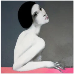 Brunette - Square Stretched Canvas, Poster Or Fine Art Print(Brunette Square Stretched Canvas Poster Or Fine Art Print)