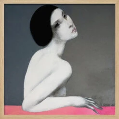 Brunette - Square Stretched Canvas, Poster Or Fine Art Print(Brunette Square Stretched Canvas Poster Or Fine Art Print) -Heart Wall Art Store Brunette Square Stretched Canvas Poster or Fine Art Print I Heart Wall Art 43083457