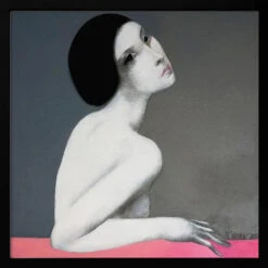 Brunette - Square Stretched Canvas, Poster Or Fine Art Print(Brunette Square Stretched Canvas Poster Or Fine Art Print) -Heart Wall Art Store Brunette Square Stretched Canvas Poster or Fine Art Print I Heart Wall Art 43083664