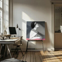 Brunette - Square Stretched Canvas, Poster Or Fine Art Print(Brunette Square Stretched Canvas Poster Or Fine Art Print) -Heart Wall Art Store Brunette Square Stretched Canvas Poster or Fine Art Print I Heart Wall Art 43084442