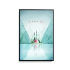 Canada By Henry Rivers - Stretched Canvas Print Or Framed Fine Art Print - Artwork- Vintage Inspired Travel Poster(Canada By Henry Rivers Stretched Canvas Print Or Framed Fine Art Print Artwork Vintage Inspired Travel Poster 354213797)