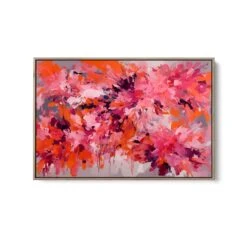Casanova - Orange And Pink Abstract Floral Stretched Canvas Print Or Framed Fine Art Print - Artwork(Casanova Orange Abstract Floral Stretched Canvas Print Or Framed Fine Art Print Artwork) -Heart Wall Art Store Casanova Orange and Pink Abstract Floral Stretched Canvas Print or Framed Fine Art Print Artwork I Heart Wall Art Australia 36429517
