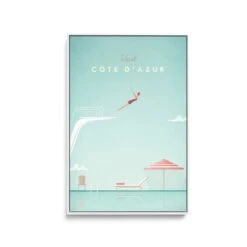 Cote D'Azur By Henry Rivers - Stretched Canvas Print Or Framed Fine Art Print - Artwork- Vintage Inspired Travel Poster(Cote D Azur By Henry Rivers Stretched Canvas Print Or Framed Fine Art Print Artwork Vintage Inspired Travel Poster 354213801) -Heart Wall Art Store Cote d Azur by Henry Rivers Stretched Canvas Print or Framed Fine Art Print Artwork Vintage Inspired Travel Poster I Heart Wall Art Australia 1694668444768