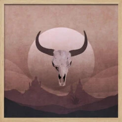 Cowboy Skull - Square Stretched Canvas, Poster Or Fine Art Print(Cowboy Skull Square Stretched Canvas Poster Or Fine Art Print) -Heart Wall Art Store Cowboy Skull Square Stretched Canvas Poster or Fine Art Print I Heart Wall Art 43330351