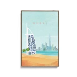 Dubai By Henry Rivers - Stretched Canvas Print Or Framed Fine Art Print - Artwork- Vintage Inspired Travel Poster(Dubai By Henry Rivers Stretched Canvas Print Or Framed Fine Art Print Artwork Vintage Inspired Travel Poster 354213805) -Heart Wall Art Store Dubai by Henry Rivers Stretched Canvas Print or Framed Fine Art Print Artwork Vintage Inspired Travel Poster I Heart Wall Art Australia 1691989535981