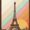 Eiffel Tower Rainbow - Stretched Canvas, Poster Or Fine Art Print(Eiffel Tower Rainbow Stretched Canvas Poster Or Fine Art Print)