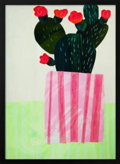 Emerald Cactus - Stretched Canvas, Poster Or Fine Art Print(Emerald Cactus Stretched Canvas Poster Or Fine Art Print)