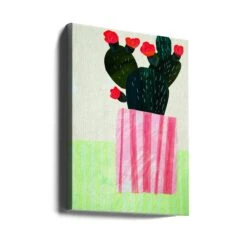 Emerald Cactus - Stretched Canvas, Poster Or Fine Art Print(Emerald Cactus Stretched Canvas Poster Or Fine Art Print) -Heart Wall Art Store Emerald Cactus Stretched Canvas Poster or Fine Art Print I Heart Wall Art 46448746