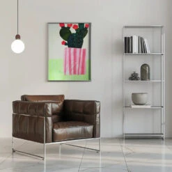 Emerald Cactus - Stretched Canvas, Poster Or Fine Art Print(Emerald Cactus Stretched Canvas Poster Or Fine Art Print) -Heart Wall Art Store Emerald Cactus Stretched Canvas Poster or Fine Art Print I Heart Wall Art 46449340