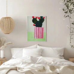 Emerald Cactus - Stretched Canvas, Poster Or Fine Art Print(Emerald Cactus Stretched Canvas Poster Or Fine Art Print) -Heart Wall Art Store Emerald Cactus Stretched Canvas Poster or Fine Art Print I Heart Wall Art 46449489