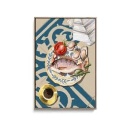 Fish Of The Day - Contemporary Still Life Art Featuring Seafood -Still Life Art Print(Fish Of The Day Contemporary Still Life Art Featuring Seafood Stretched Canvas Print Or Framed Fine Art Print Artwork 351746682) -Heart Wall Art Store Fish of the Day Contemporary Still Life Art Featuring Seafood Stretched Canvas Print or Framed Fine Art Print Artwork I Heart Wall Art Australia 1690181925146