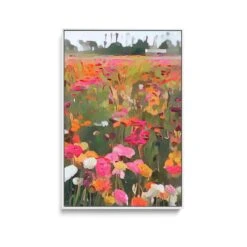 Flower Farm - Colourful Orange And Pink Floral Print - Available As A Canvas Or Art Print(Flower Farm Colourful Orange And Pink Floral Print Available As A Canvas Or Art Print 349913553) -Heart Wall Art Store Flower Farm Colourful Orange and Pink Floral Print Available as a Canvas or Art Print I Heart Wall Art Australia 1686205881