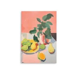 Fresh Fruit - Pink And Yellow Still Life Stretched Canvas Print Or Framed Fine Art Print(Fresh Fruit Pink And Yellow Still Life Stretched Canvas Print Or Framed Fine Art Print 372380417)