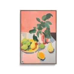Fresh Fruit - Pink And Yellow Still Life Stretched Canvas Print Or Framed Fine Art Print(Fresh Fruit Pink And Yellow Still Life Stretched Canvas Print Or Framed Fine Art Print 372380417) -Heart Wall Art Store Fresh Fruit Pink and Yellow Still Life Stretched Canvas Print or Framed Fine Art Print I Heart Wall Art Australia 41559693