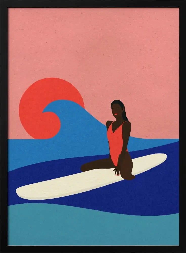 Girl On A Surfboard - Stretched Canvas, Poster Or Fine Art Print(Girl On A Surfboard Stretched Canvas Poster Or Fine Art Print) 1 Girl On A Surfboard - Stretched Canvas, Poster Or Fine Art Print(Girl On A Surfboard Stretched Canvas Poster Or Fine Art Print)