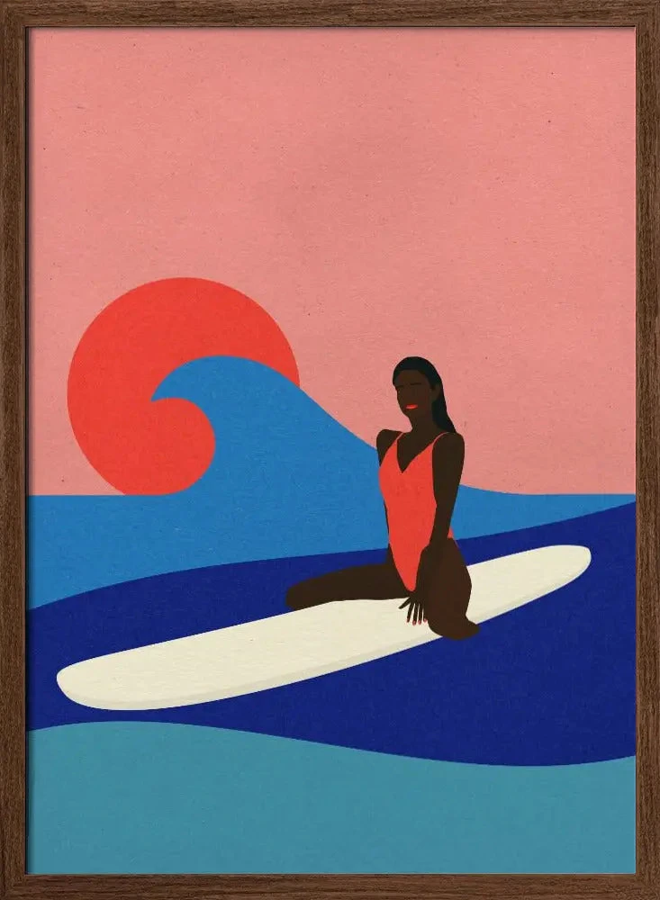 Girl On A Surfboard - Stretched Canvas, Poster Or Fine Art Print(Girl On A Surfboard Stretched Canvas Poster Or Fine Art Print) 2 Girl On A Surfboard - Stretched Canvas, Poster Or Fine Art Print(Girl On A Surfboard Stretched Canvas Poster Or Fine Art Print) - Image 2