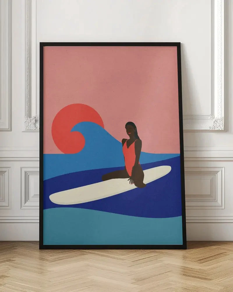 Girl On A Surfboard - Stretched Canvas, Poster Or Fine Art Print(Girl On A Surfboard Stretched Canvas Poster Or Fine Art Print) 6 Girl On A Surfboard - Stretched Canvas, Poster Or Fine Art Print(Girl On A Surfboard Stretched Canvas Poster Or Fine Art Print) - Image 6